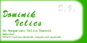 dominik velics business card